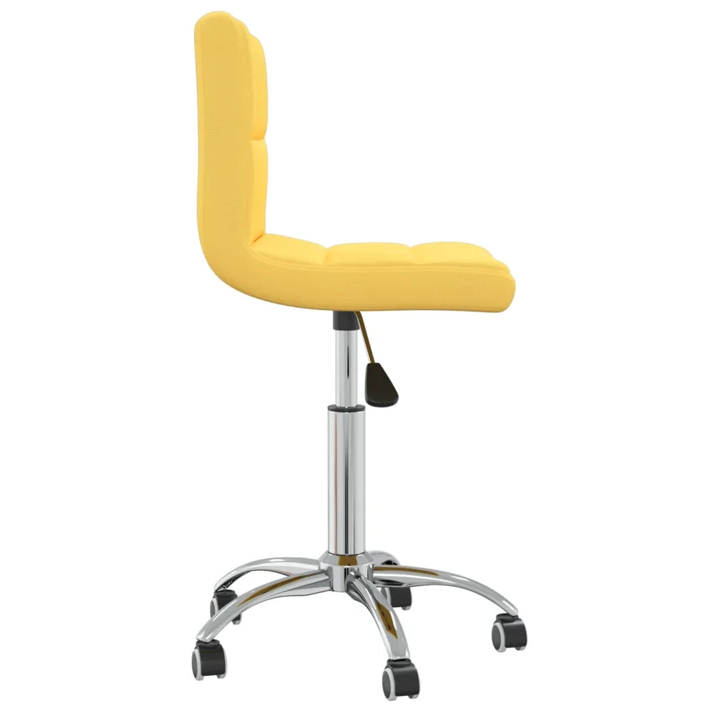Sedia da Pranzo Girevole Giallo Senape in Tessuto cod mxl 23309