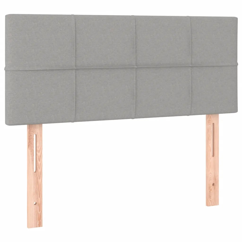 Letto a Molle Materasso e LED Grigio Chiaro 120x190 cm Tessuto