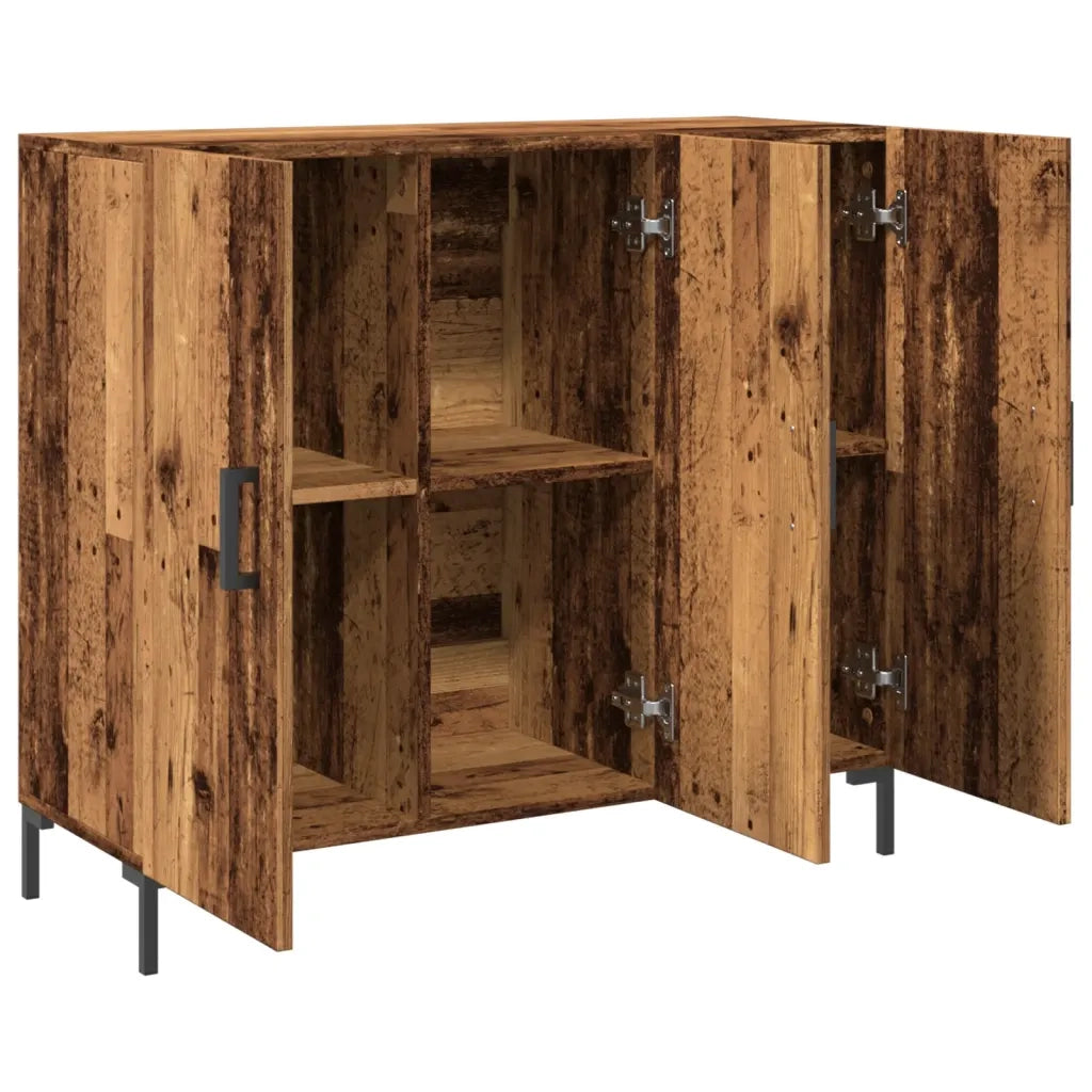 Credenza Legno Antico 90x34x80 cm in Legno Multistrato 857314