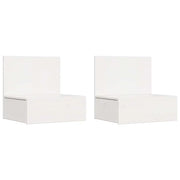 Set di 2 Comodini | Armadio da Notte | Mobiletto da notte Bianco 42 x 32,5 x 40 cm Legno di pino massello