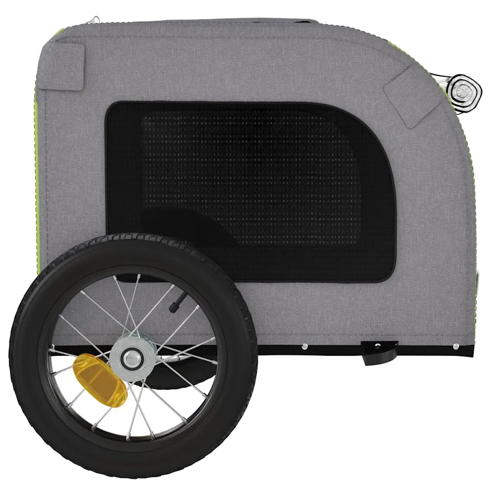 Rimorchio da Bici per Animali Verde e Grigio Oxford e Ferro CFW9698663