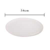 Set 2 Piatti in Ceramica Decorato Larghezza 34 cm