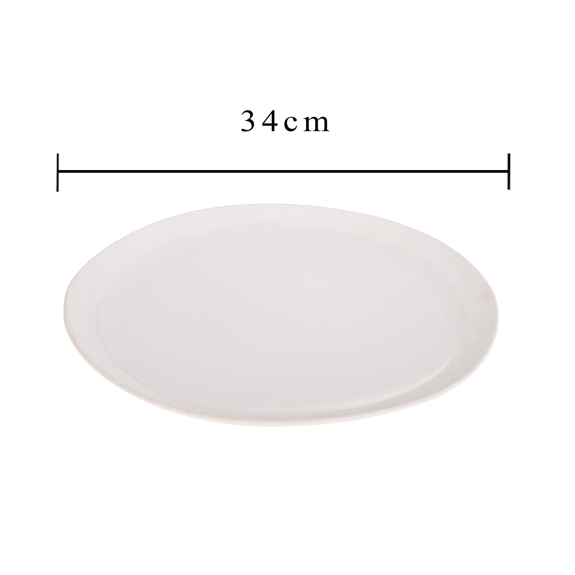 Set 2 Piatti in Ceramica Decorato Larghezza 34 cm