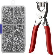 Set di attrezzi da 600 pezzi con chiusura a 5 vie - spille per cucito autoadesive - tappo per borsa per bambini - set di spille per cucito con occhi - set di forbici - kit di base per abbigliamento fai-da-te.
