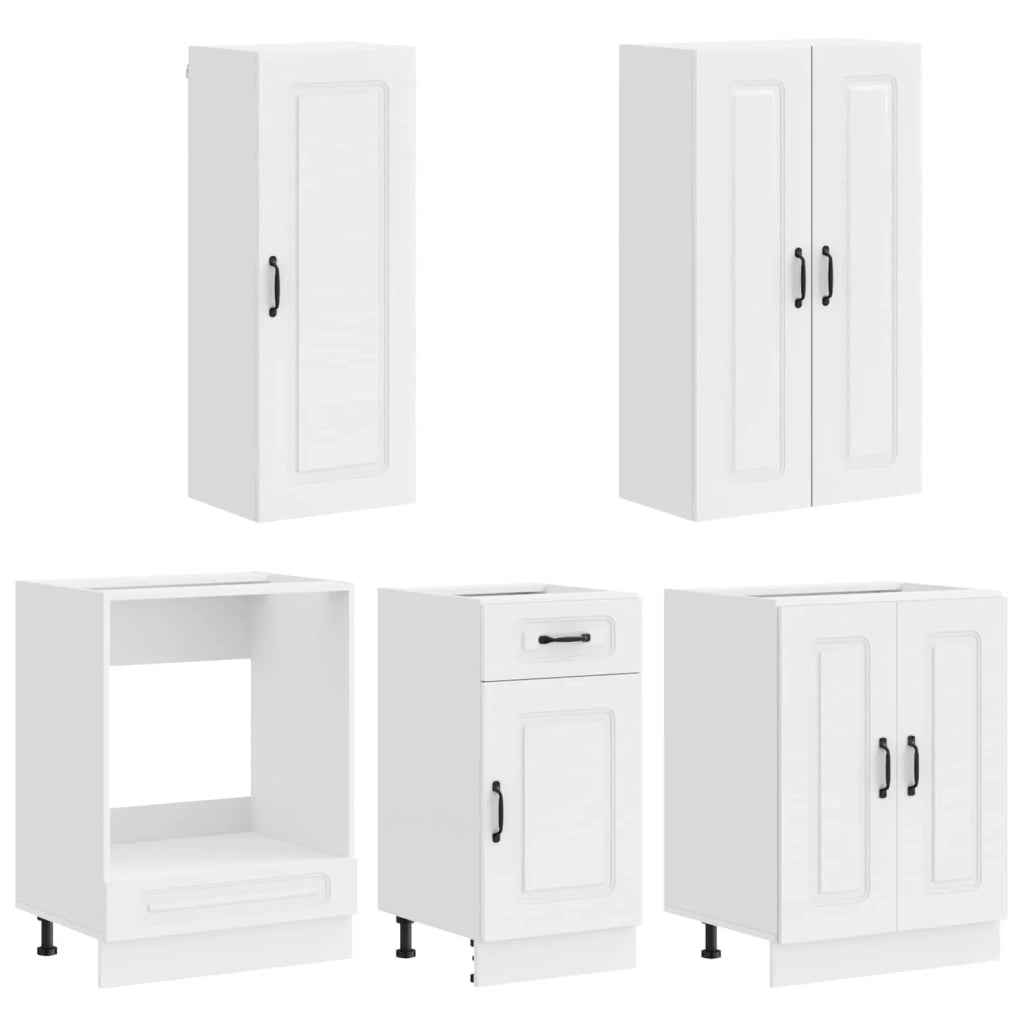 Unità Cucina KALMAR 5 pcs Bianco Lucido Legno ingegnerizzato 3438249