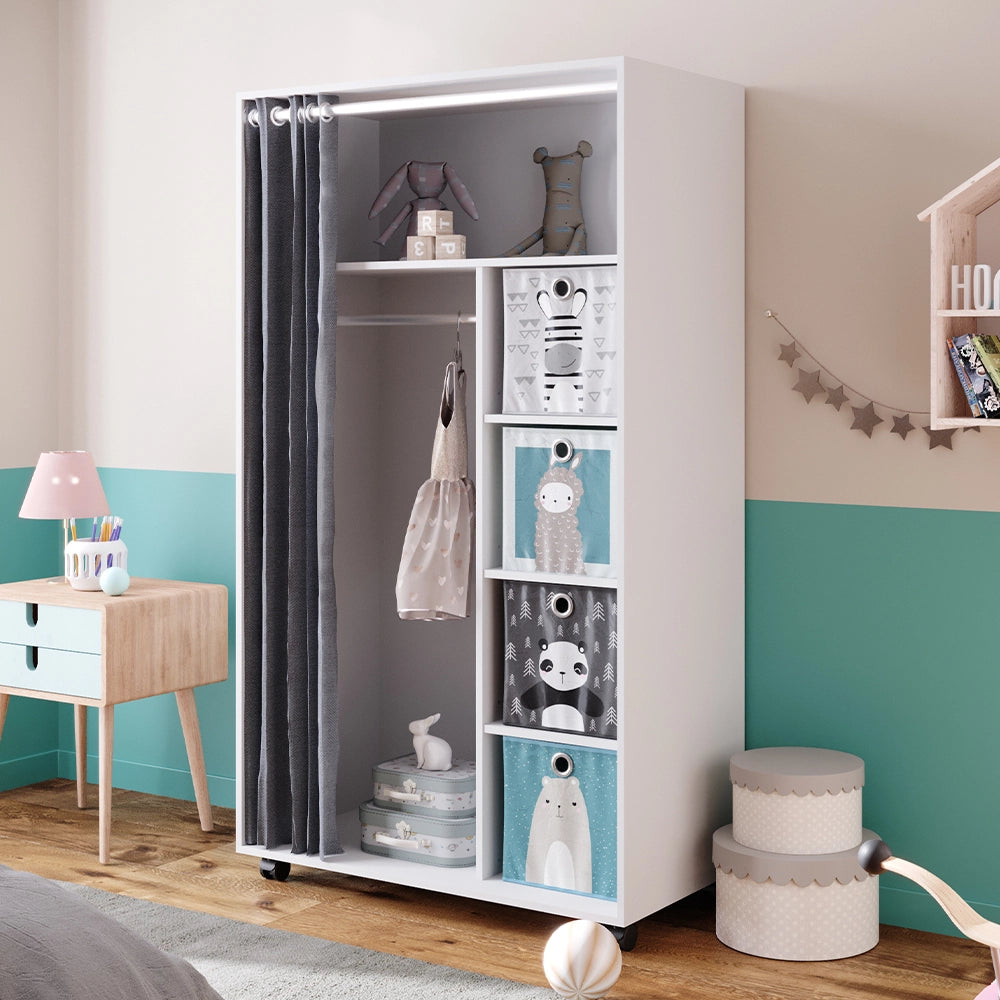 Vicco Armadio multifunzione Bianco 100 x 168 cm