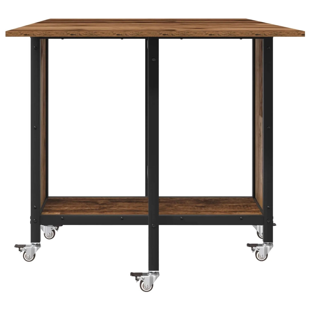 Tavolo da pranzo pieghevole con ruote 130 x 80 x 76,5 cm