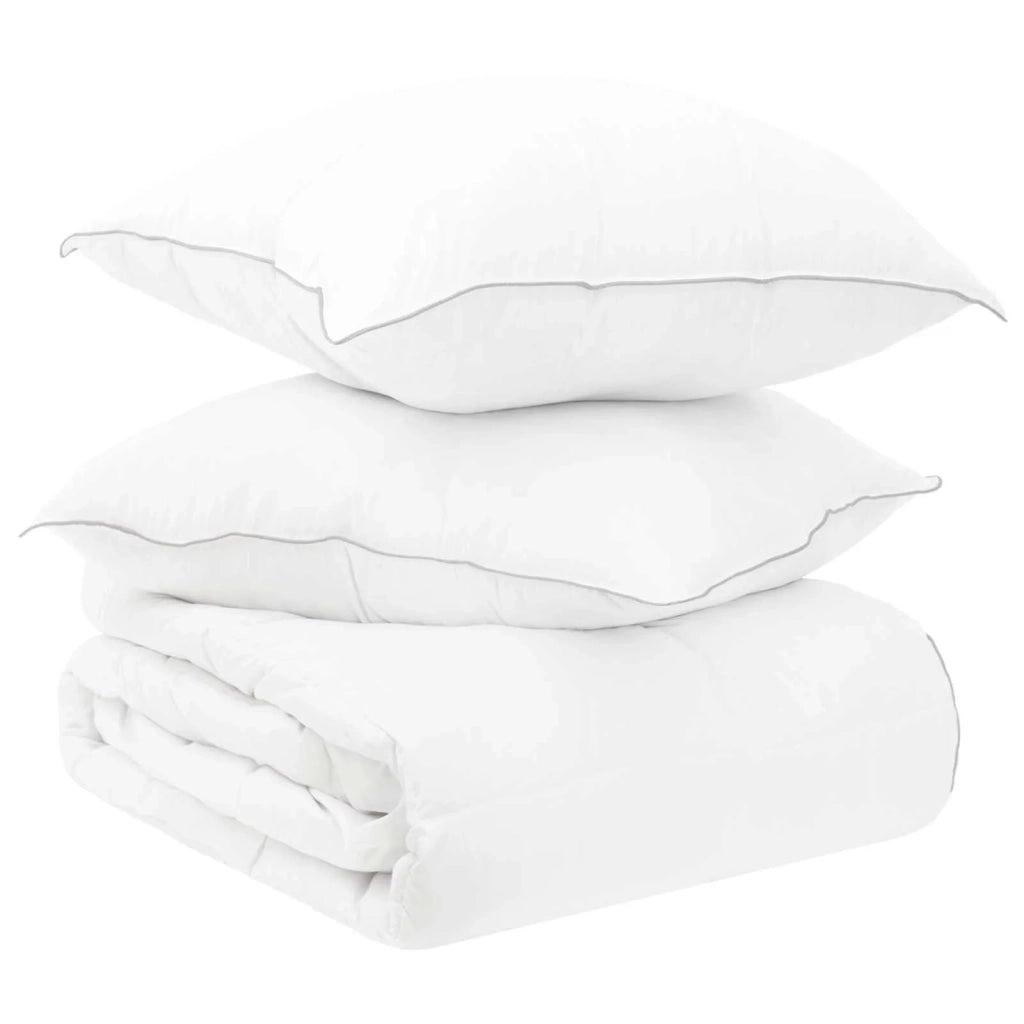 Set di Piumoni con cuscino 2 pcs Bianco Fibra di bambù 3432588