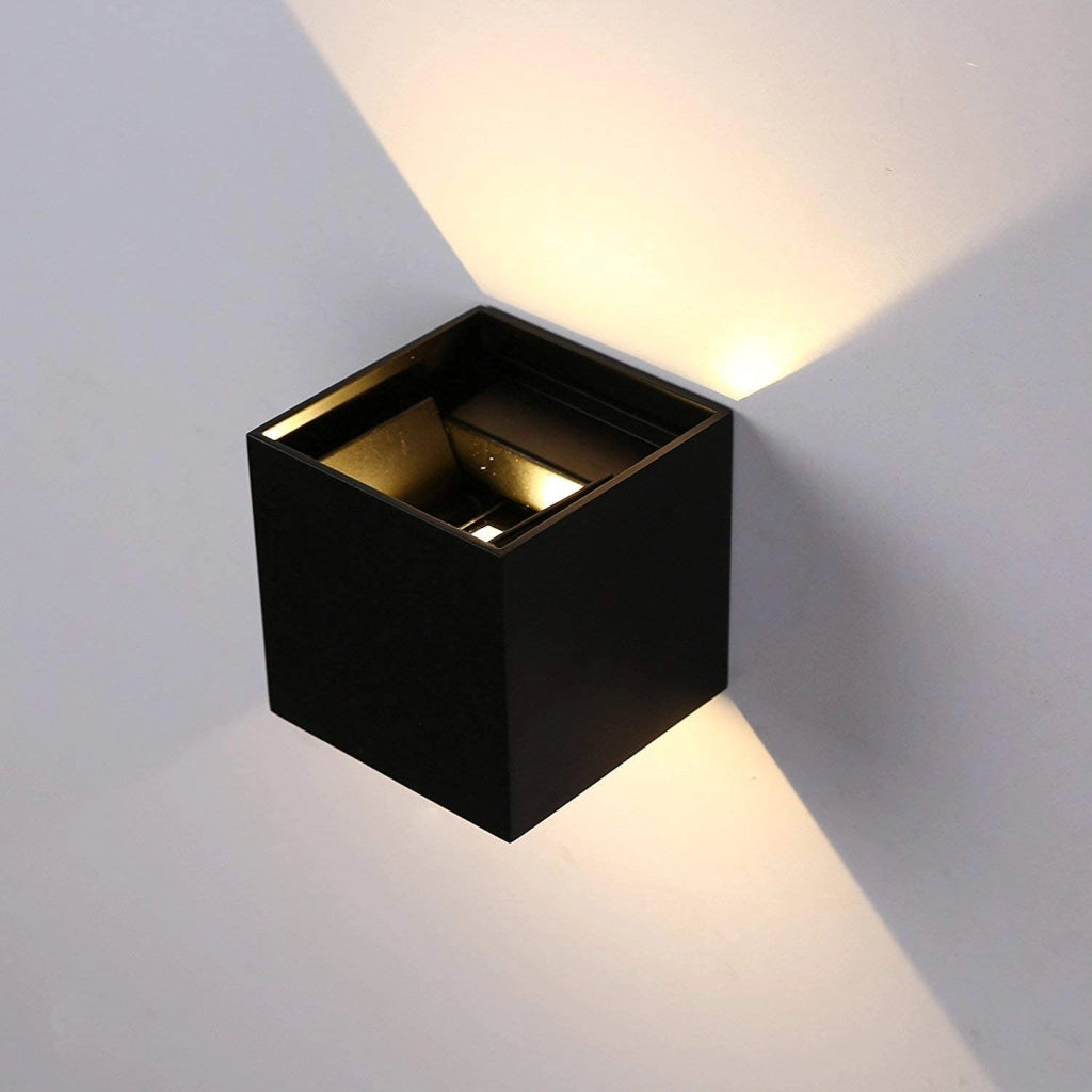 Applique cubo LED 40W doppio fascio luce esterni IP65 applique orientabile facciata ingresso giardino 4000 lumen 230V NERO 4000K