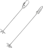 Set di 2 casette per uccelli e beccucci per pappagalli - Automatismo alimentare in acciaio inossidabile - 18 e 23 cm