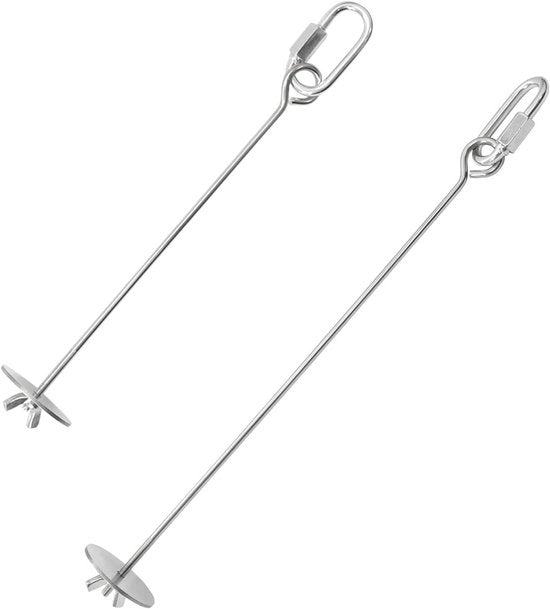 Set di 2 casette per uccelli e beccucci per pappagalli - Automatismo alimentare in acciaio inossidabile - 18 e 23 cm