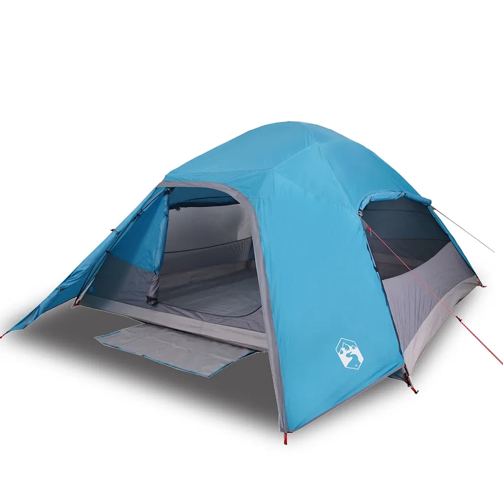 Tenda da Campeggio a Cupola per 4 Persone Blu Impermeabile 94720