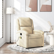 Divano Sedia-Poltrona reclinabile massaggiante in Tessuto Crema 753747