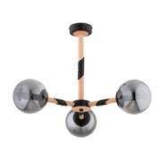 Plafoniera legno/metallo nero 3xE14 10W Alfa GELIA