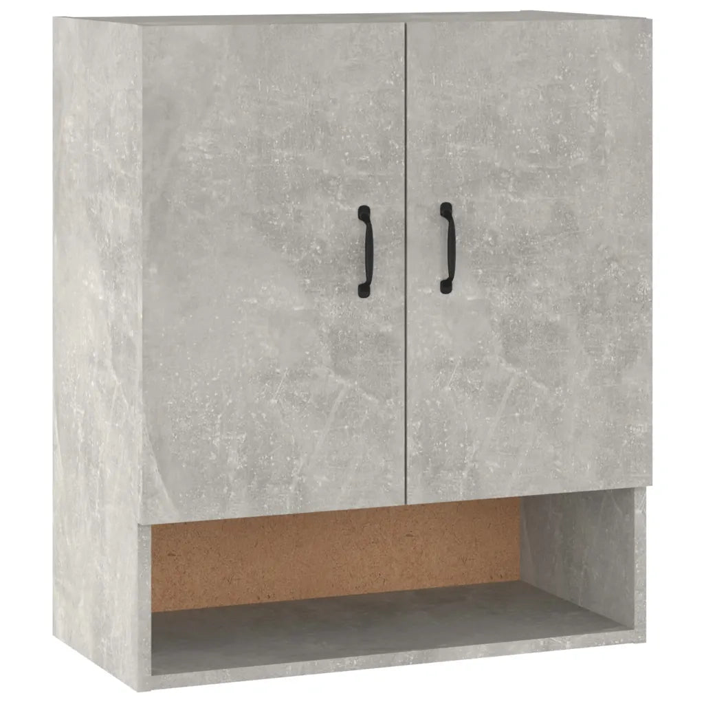 Armadietto a Muro | Mobile a Parete Grigio Cemento 60x31x70 cm Legno Multistrato