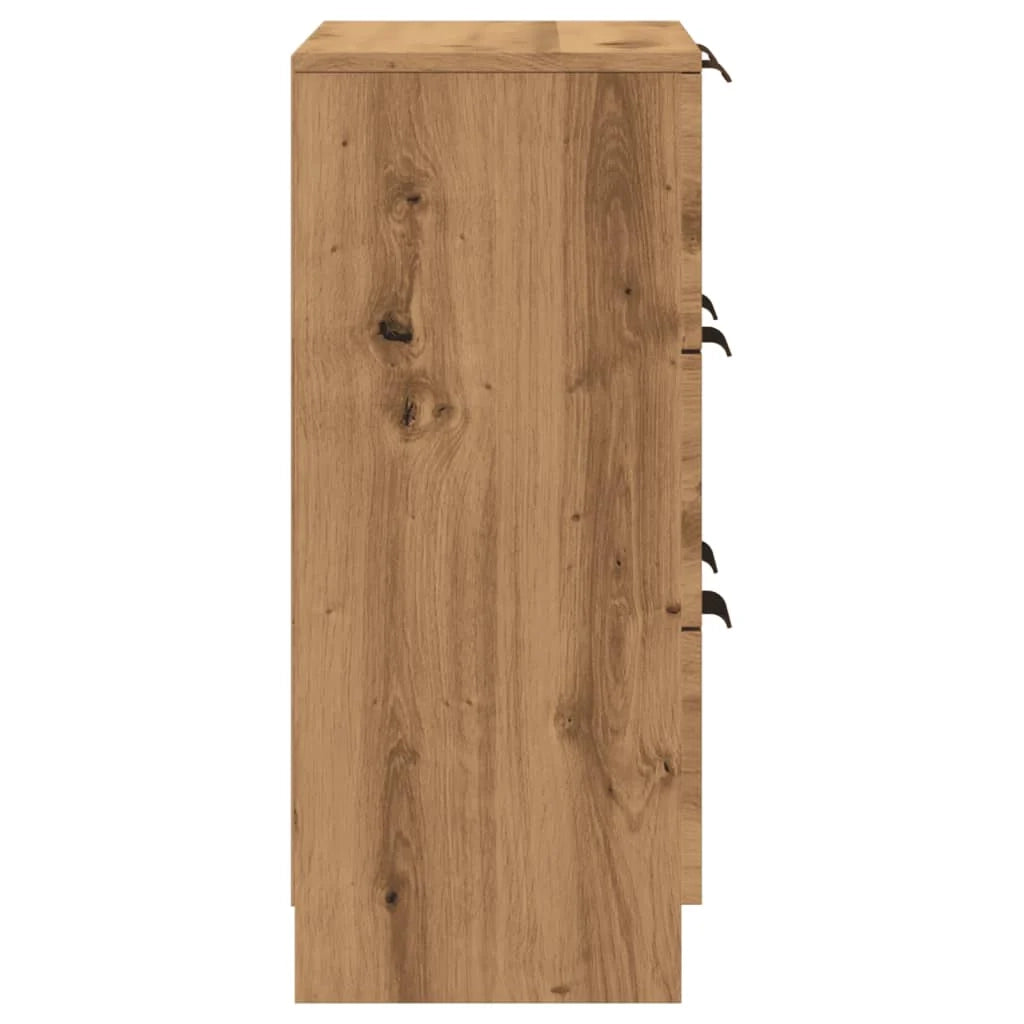 Buffet credenza cassettiera armadio mobile contenitore organizer cucina soggiorno salotto fatto a mano 60 x 30 x 70 cm legno ingegnerizzato marrone 02_0030813