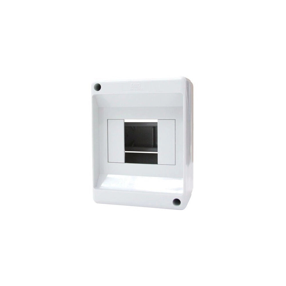 Trade Shop - Centralino Da Parete Esterno 4 Moduli Senza Portello Ip20 13x9x8.5cm Grigio Fg14012 -