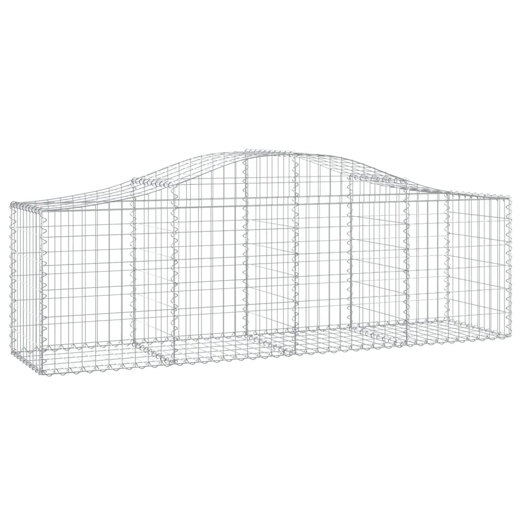 Cesti Gabbioni ad Arco 8 pz 200x50x60/80 cm Ferro Zincato 3145604