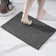 Tappeto - Piastrina Bagno - Matto Bagno Antiscivolo in Chenille morbido - Super assorbente e lavabile in lavatrice - Da combinare come set di matto bagno - Per la stanza da bagno, doccia, vasca o come piastrina WC - Grigio Scuro - 40x60 cm