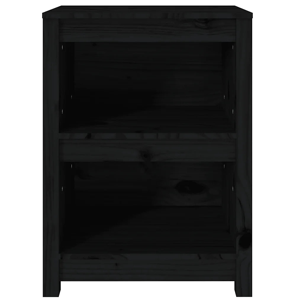 Libreria Nera 50x35x68 cm in Legno Massello di Pino 821703
