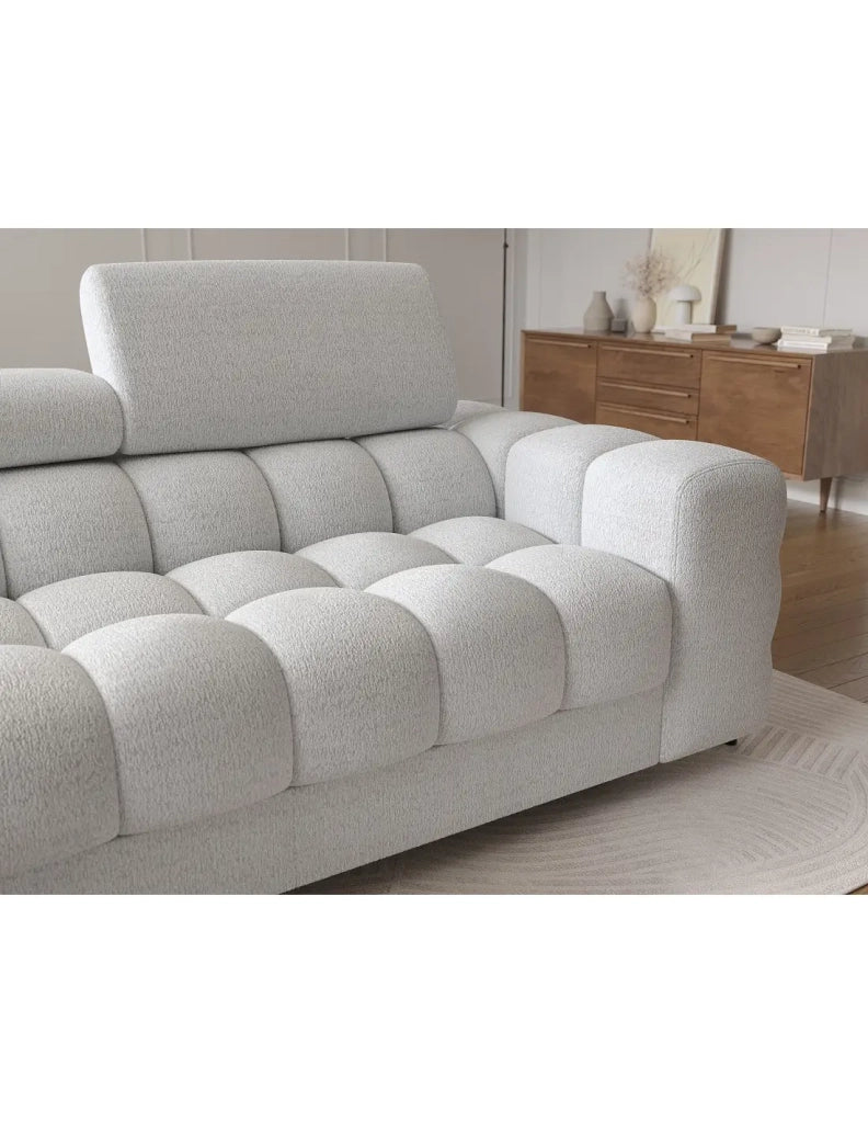 Divano angolare sinistro convertibile Grigio scuro allure contemporanea 285x99x181cm FILTRO