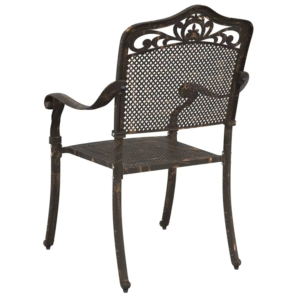 Sedia da Giardino 2 pcs Bronzo 55 x 55 x 92,5cm Alluminio 42002378