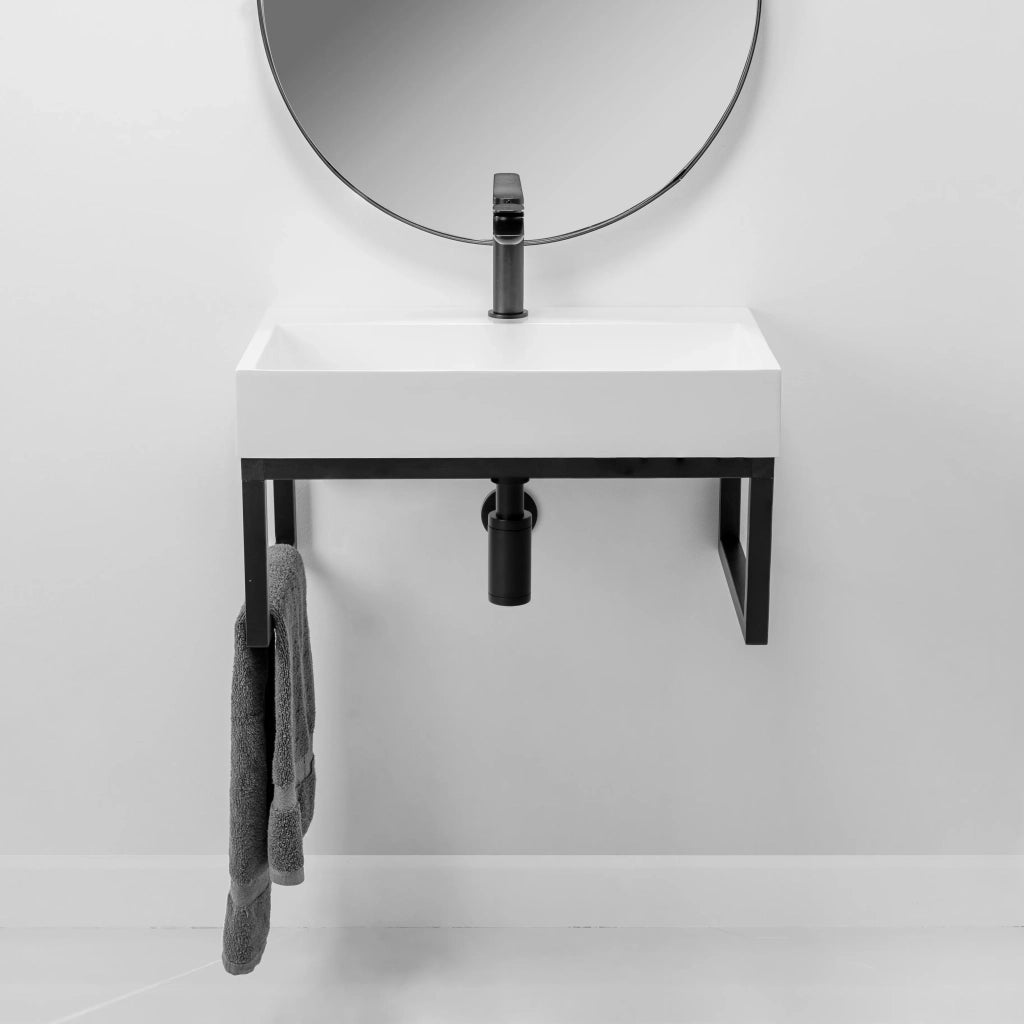 Lavabo In Conglomerato Goya 60cm Conglomerato + Supporto