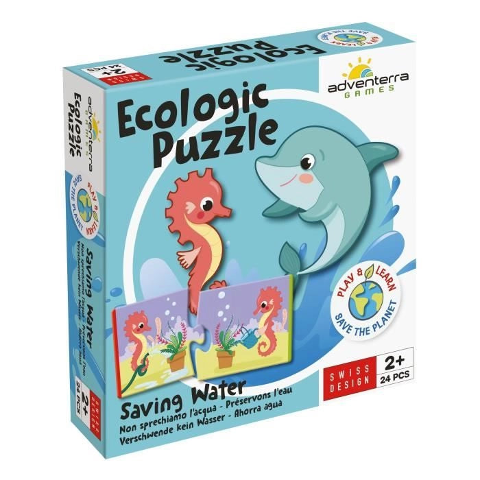 Giochi educativi - GEOMAG - Puzzle ecologico per il risparmio idrico - Mini puzzle educativi - Conservazione dell'acqua