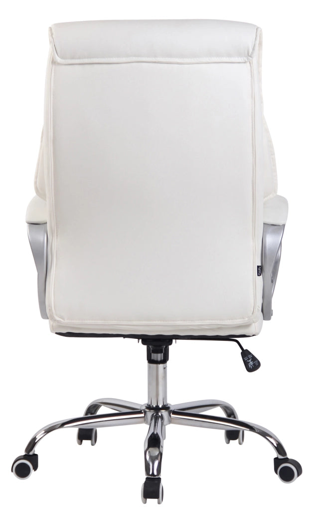Poltrona da ufficio Torro in similpelle bianco
