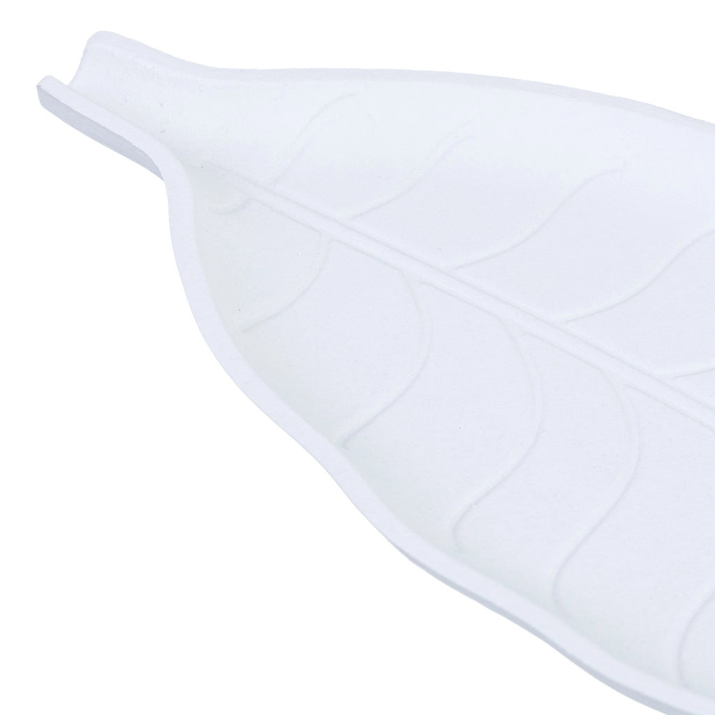 Vassoio decorativo in legno bianco, 40x18x2,5h cm