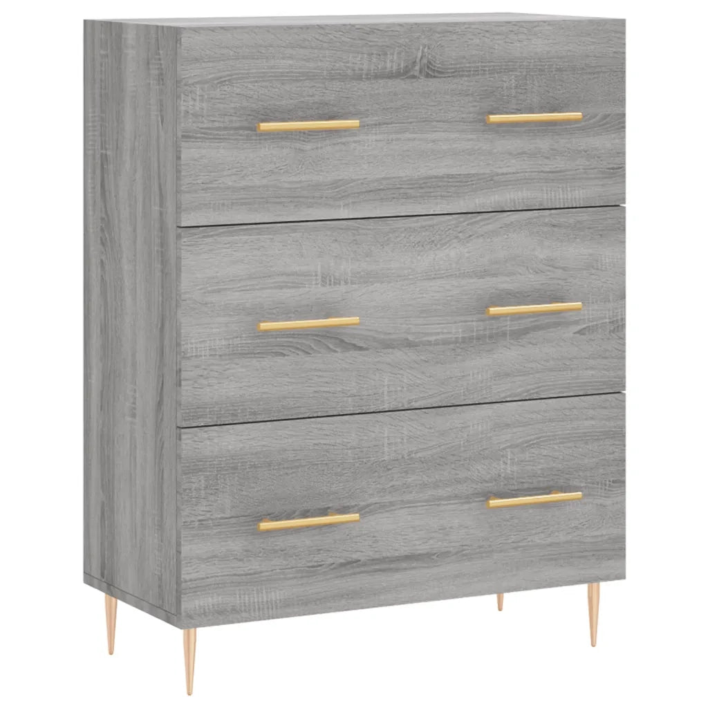 Credenza Grigio Sonoma 69,5x34x180 cm in Legno Multistrato 3189371