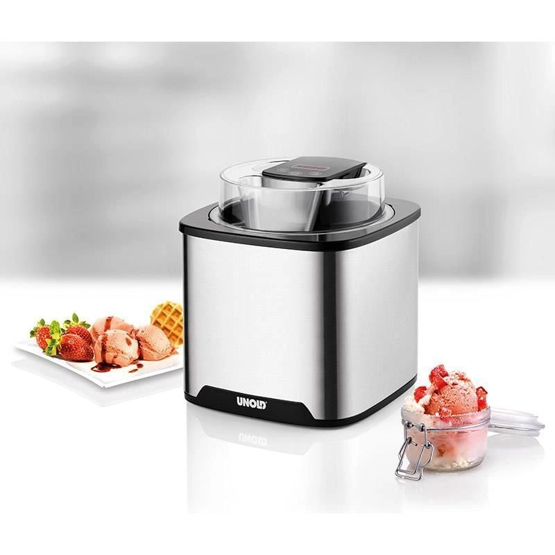 Unold 48855 macchina per gelato Gelatiera tradizionale 1,5 L 12 W Nero, Acciaio inox
