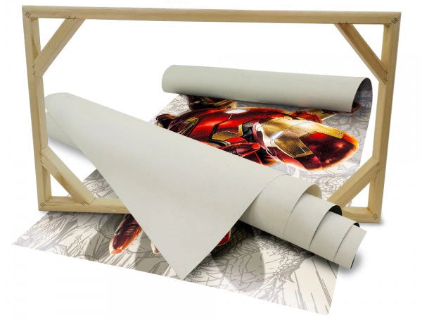 IRONMAN - Fumetto - Quadro Canvas su telaio in legno Misura: 100x70 cm