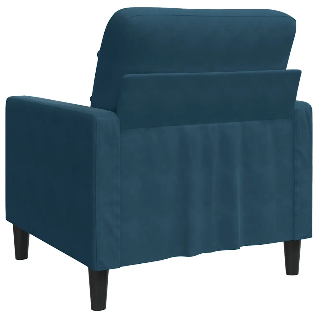Divano Sedia-Poltrona Blu 60 cm Velluto 899233