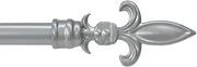 Bastone Tenda Ferro Estendibile 120-210 A Muro Asta Scorritenda Anelli Staffe Viti Grigio