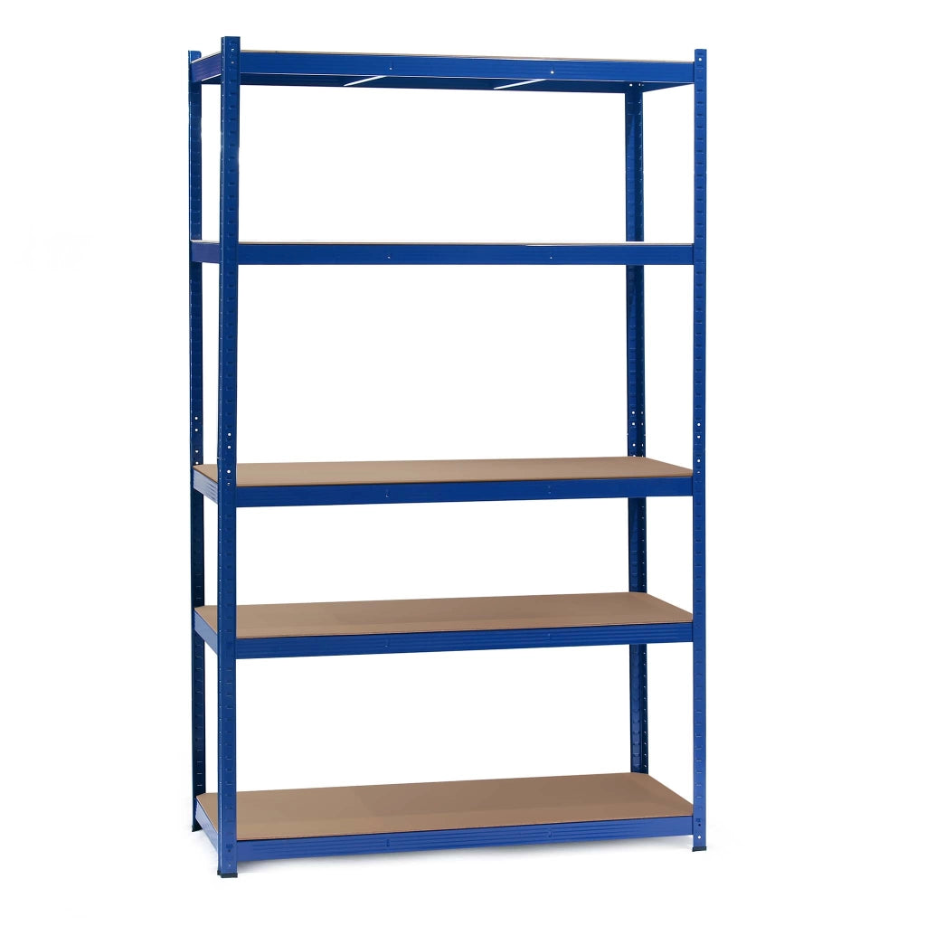 Scaffale per carichi pesanti blu 120x50x204cm Scaffale a incastro 5 ripiani 200kg/piano