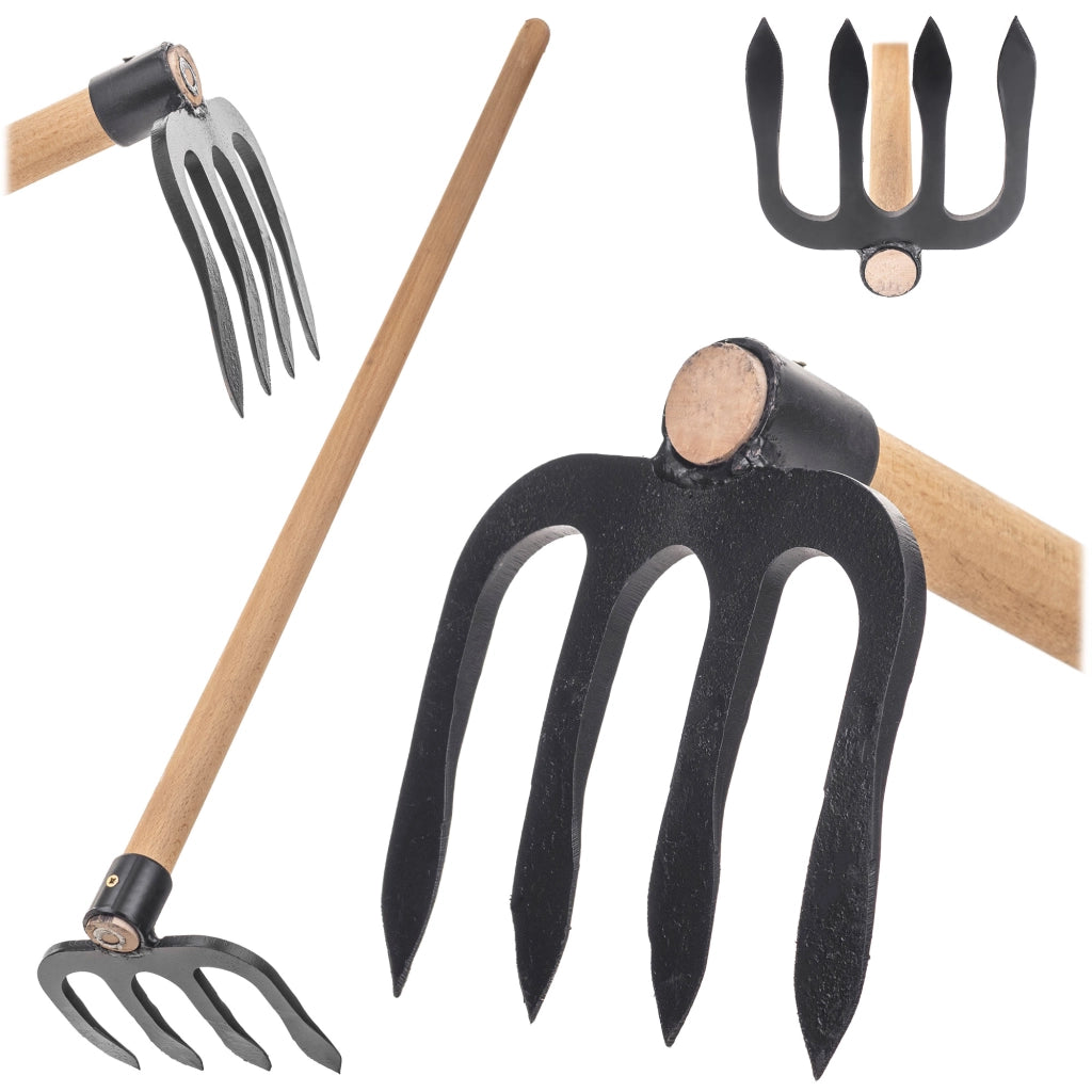 Zappa da giardino forgiata KADAX da 17 cm per diserbo con manico in acciaio di alta qualità