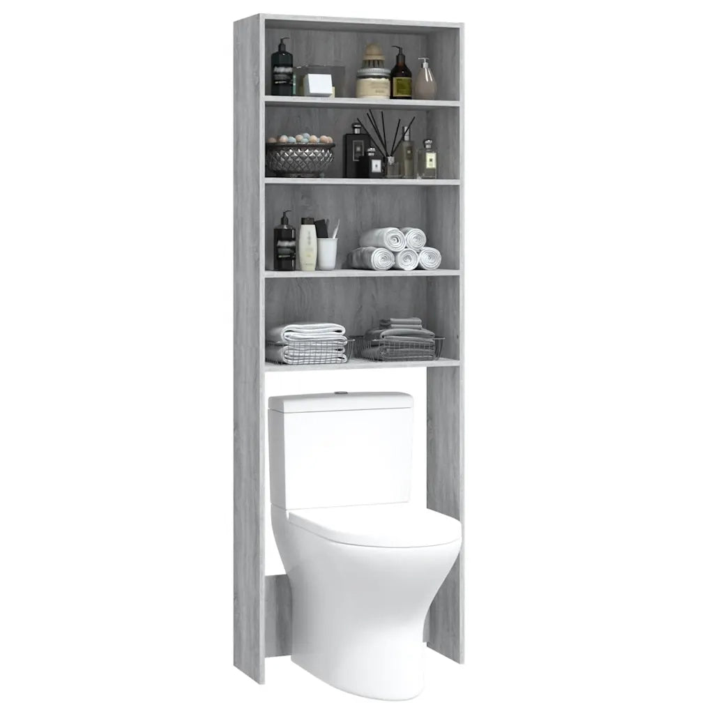 Mobile per Lavatrice Grigio Sonoma 64x24x190 cm 815952