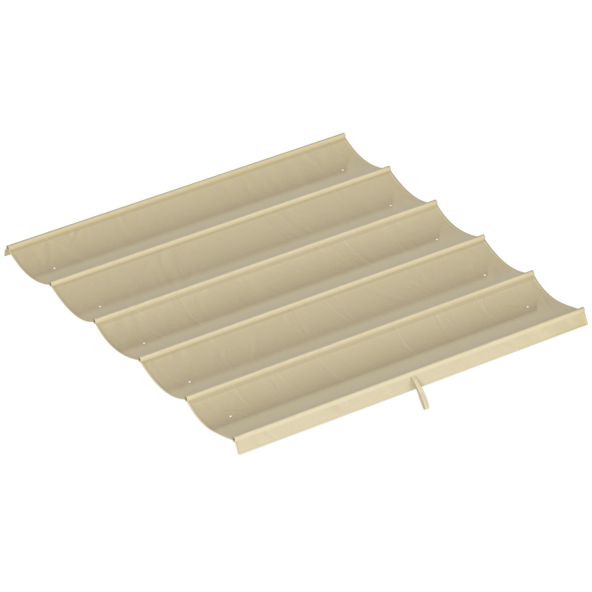Telo per Pergola 250x255 cm con 10 Fori di Drenaggio in Poliestere Beige
