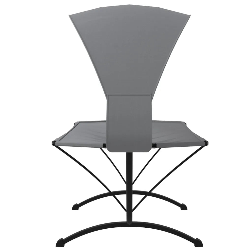 Lettino con Tettuccio Grigio in Acciaio e Tessuto Oxford cod mxl 69428
