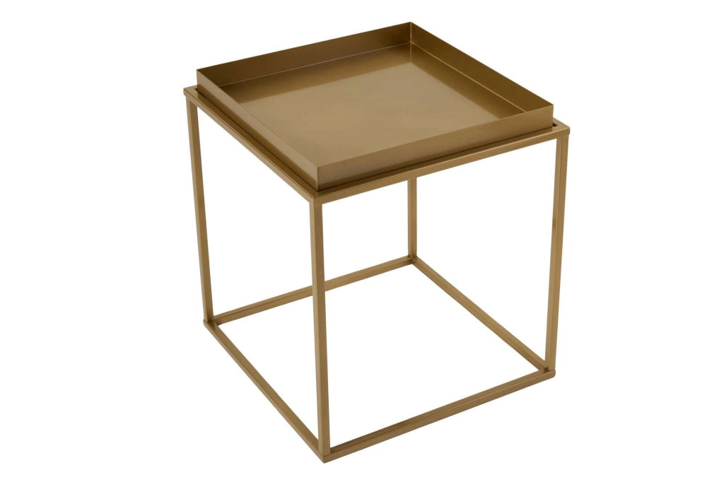 Tavolino in metallo "Koala" 45 x 45 x 52 cm - Oro