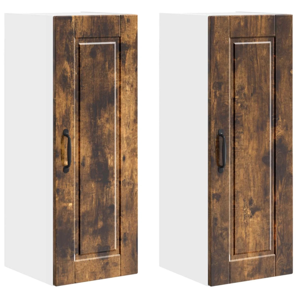 Pensile da cucina | Armadietto a muro PORTO 2 pz Rovere fum¨¦ 30 x 31 x 80 cm