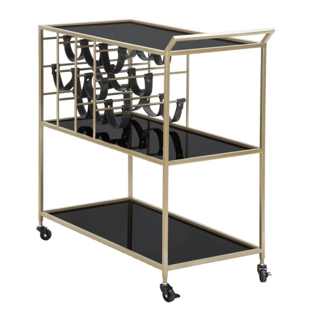 Carrello VKH5, Nero, Metallo, 79x39,5x82 cm