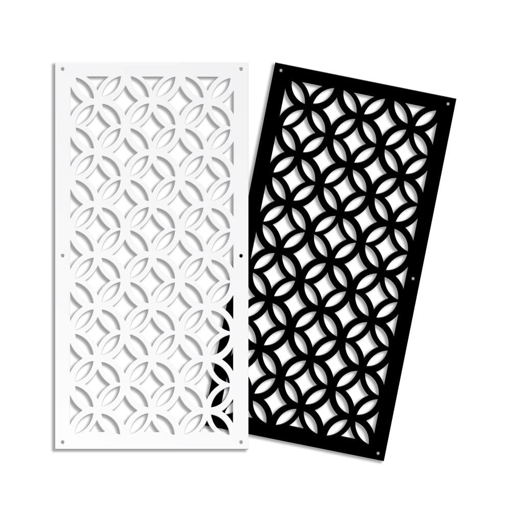 ECLECTIC - Pannello in PVC traforato - Parasole Colore: nero, Misura: 47x94 cm