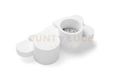 CHIO applique da Parete 2 Luci Up/Down in gesso bianco attacco GX53 34x15cm