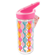 Bottiglia 620ml in Tritan con Motivo Minnie e Cannuccia Pieghevole Rosa Minnie Mouse