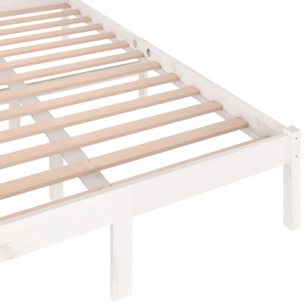 Giroletto-Struttura Letto in Legno Massello di Pino 120x200 cm Bianco