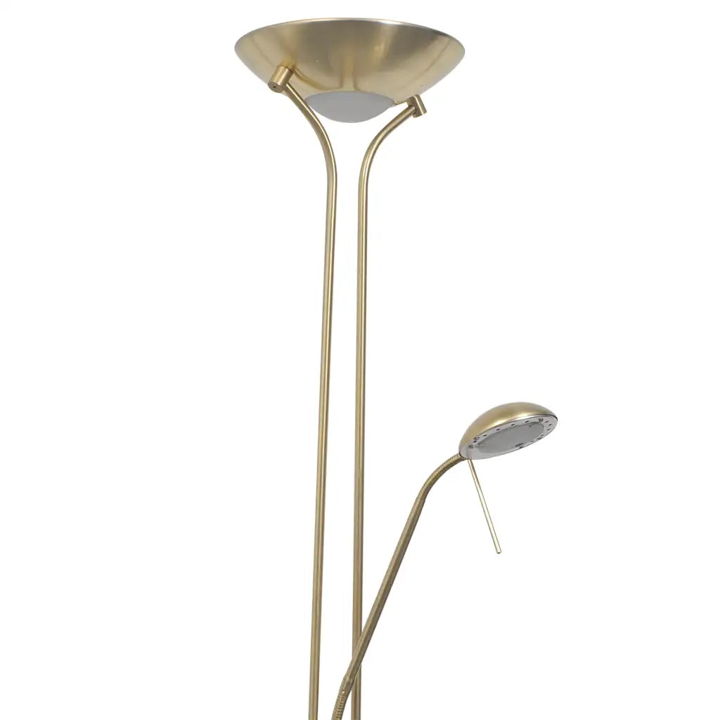 Lampada da terra moderna a LED con illuminazione regolabile 180 x 25 cm doppia funzione stile di design acciaio placcato ottone 02_0046270