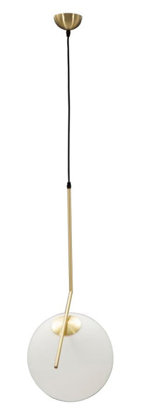 Lampadario Glamy 50x30x100 cm in Ferro e Vetro Bianco e Oro