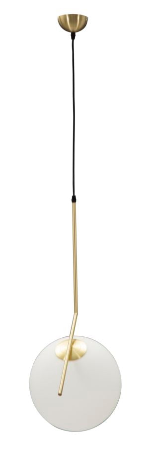 Lampadario Glamy 50x30x100 cm in Ferro e Vetro Bianco e Oro